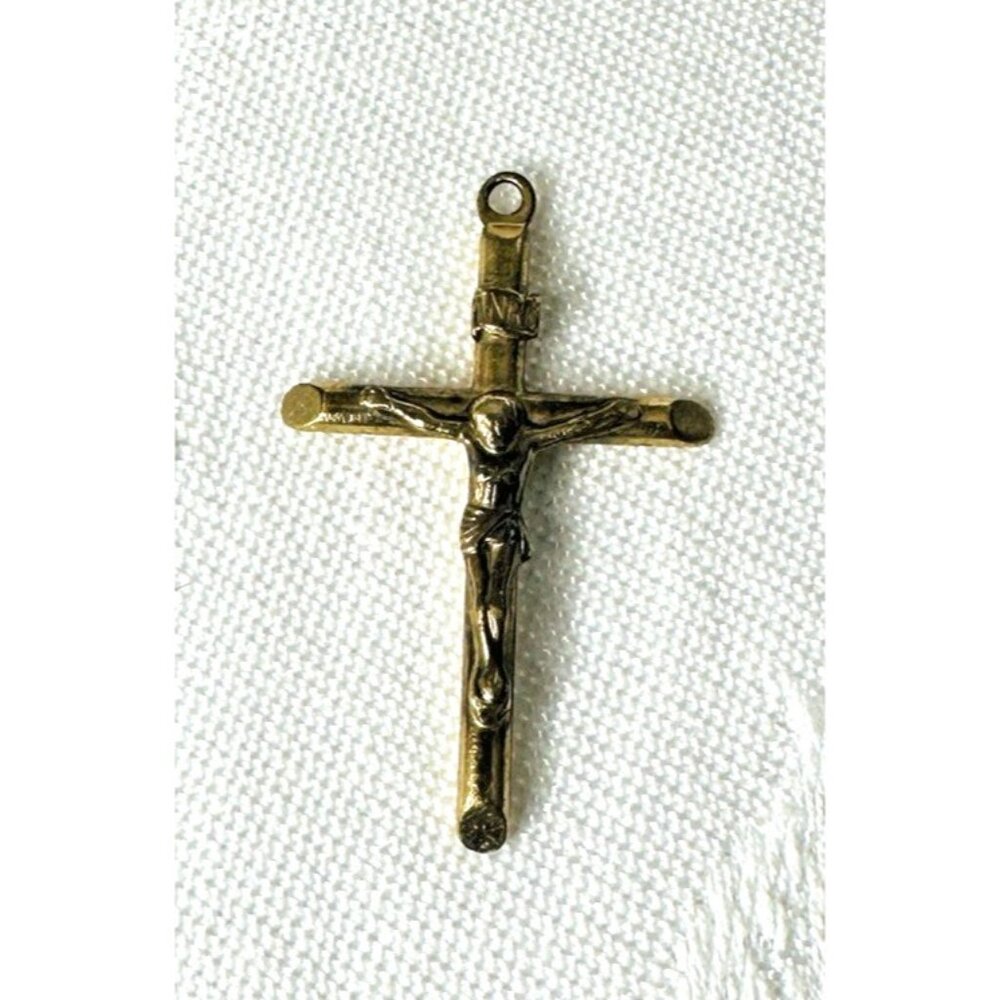 Vintage 1/20 14K Gold Fill Crucifix Cross Pendant Jesus Religious Catholic 1.5” - Picture 4 of 9